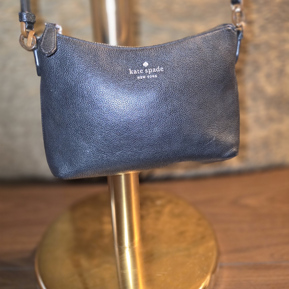 kate spade Black Leather Crossbody with Gold Hardware - Picture 2 of 3